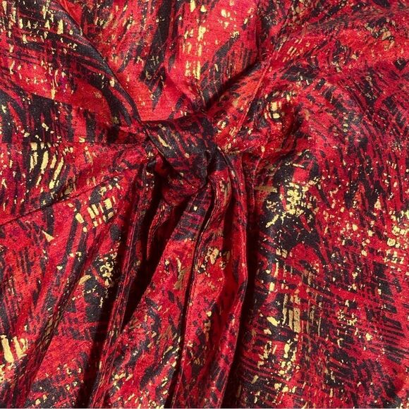 Added Dimensions Red Gold belted Jacket 4X NWOT - Picture 6 of 11